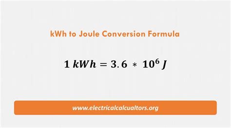 how to convert j to kwh